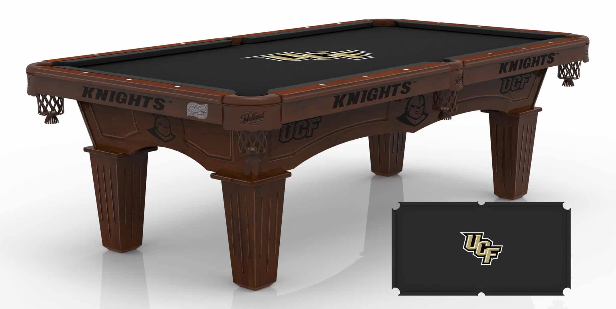 Central Florida University Pool Table with Navajo Finish and Tapered Leg 11 Central Florida University Pool Table with Navajo Finish and Tapered Leg