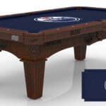 Edmonton Oilers Pool Table with Navajo Finish and Tapered Leg