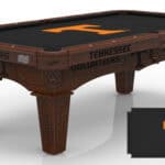 University of Tennessee Pool Table with Navajo Finish and Tapered Leg