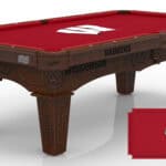 University of Wisconsin Pool Table with Navajo Finish and Tapered Leg 11 University of Wisconsin Pool Table with Navajo Finish and Tapered Leg