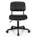 PU Leather Adjustable Office Chair with Ergonomic Backrest and Swivel