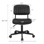 PU Leather Adjustable Office Chair with Ergonomic Backrest and Swivel