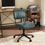 PU Leather Adjustable Office Chair with Ergonomic Backrest and Swivel