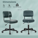 PU Leather Adjustable Office Chair with Ergonomic Backrest and Swivel