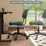 PU Leather Adjustable Office Chair with Ergonomic Backrest and Swivel
