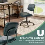 PU Leather Adjustable Office Chair with Ergonomic Backrest and Swivel