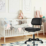 PU Leather Adjustable Office Chair with Ergonomic Backrest and Swivel