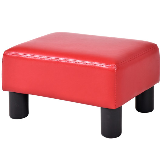 PU Leather Rectangular Ottoman Footstool with Sturdy Wood Frame 12 PU Leather Rectangular Ottoman Footstool with Sturdy Wood Frame - Image 12