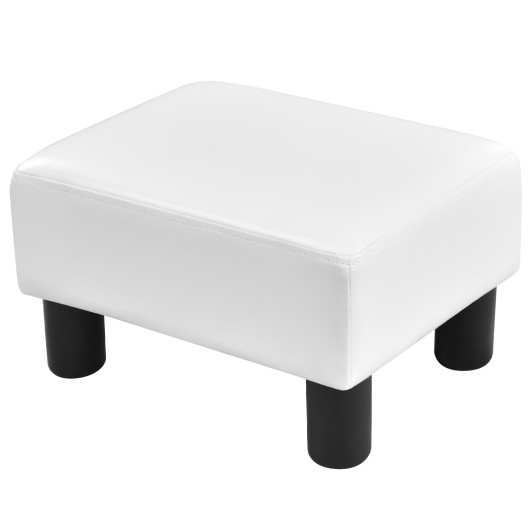 PU Leather Rectangular Ottoman Footstool with Sturdy Wood Frame 17 PU Leather Rectangular Ottoman Footstool with Sturdy Wood Frame - Image 17