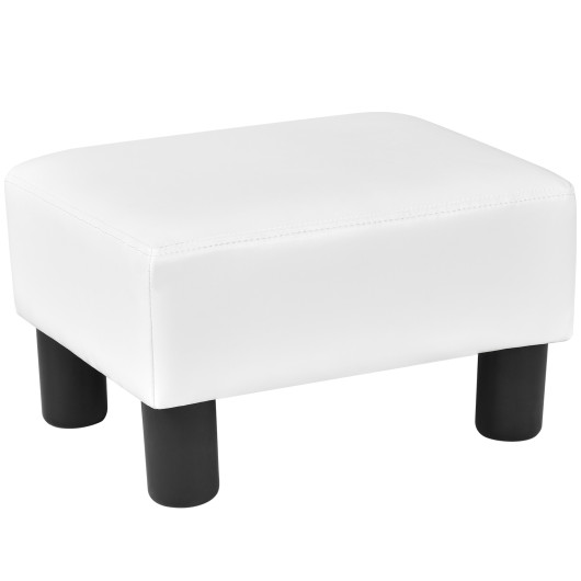 PU Leather Rectangular Ottoman Footstool with Sturdy Wood Frame 19 PU Leather Rectangular Ottoman Footstool with Sturdy Wood Frame - Image 19