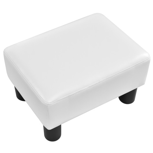 PU Leather Rectangular Ottoman Footstool with Sturdy Wood Frame 21 PU Leather Rectangular Ottoman Footstool with Sturdy Wood Frame - Image 21