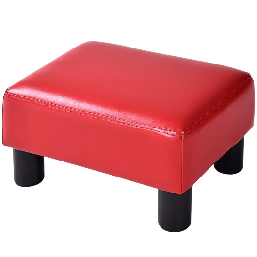 PU Leather Rectangular Ottoman Footstool with Sturdy Wood Frame 10 PU Leather Rectangular Ottoman Footstool with Sturdy Wood Frame - Image 10