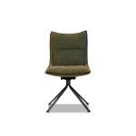 PUCCINI Evergreen Swivel Dining Chair Black Steel Base 8 PUCCINI Evergreen Swivel Dining Chair Black Steel Base
