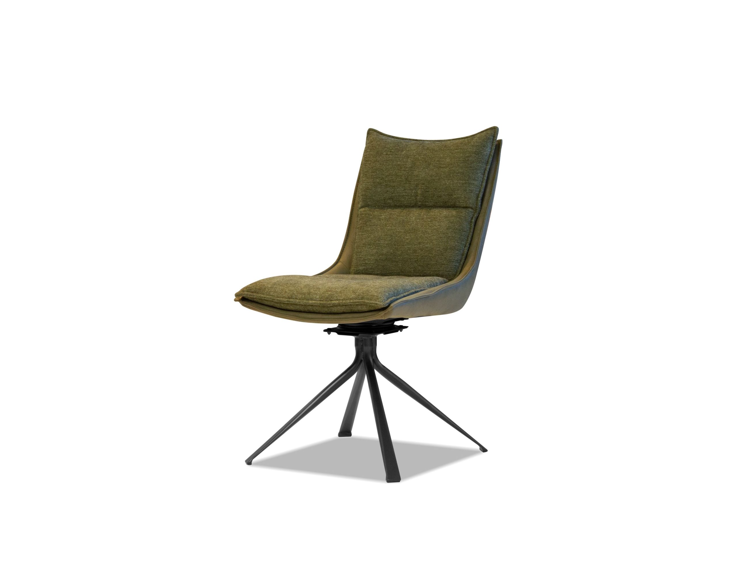 PUCCINI Evergreen Swivel Dining Chair Black Steel Base 1 PUCCINI Evergreen Swivel Dining Chair Black Steel Base