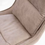 PUCCINI Rhino Ultra Suede Swivel Dining Chair Black Steel 8 PUCCINI Rhino Ultra Suede Swivel Dining Chair Black Steel