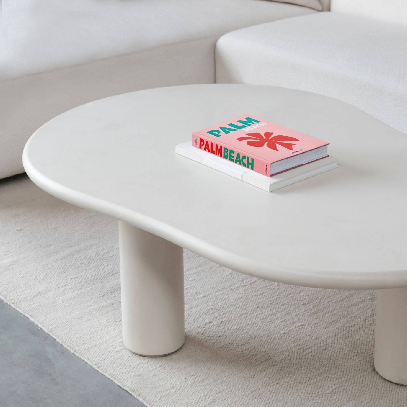 PUDDLE Ivory MicroSkin Indoor Outdoor Coffee Table 2 PUDDLE Ivory MicroSkin Indoor Outdoor Coffee Table - Image 2
