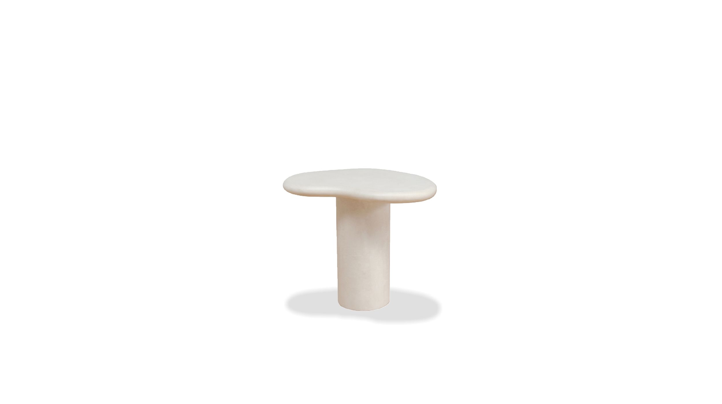 PUDDLE Ivory MicroSkin Water Resistant Medium End Table 1 PUDDLE Ivory MicroSkin Water Resistant Medium End Table