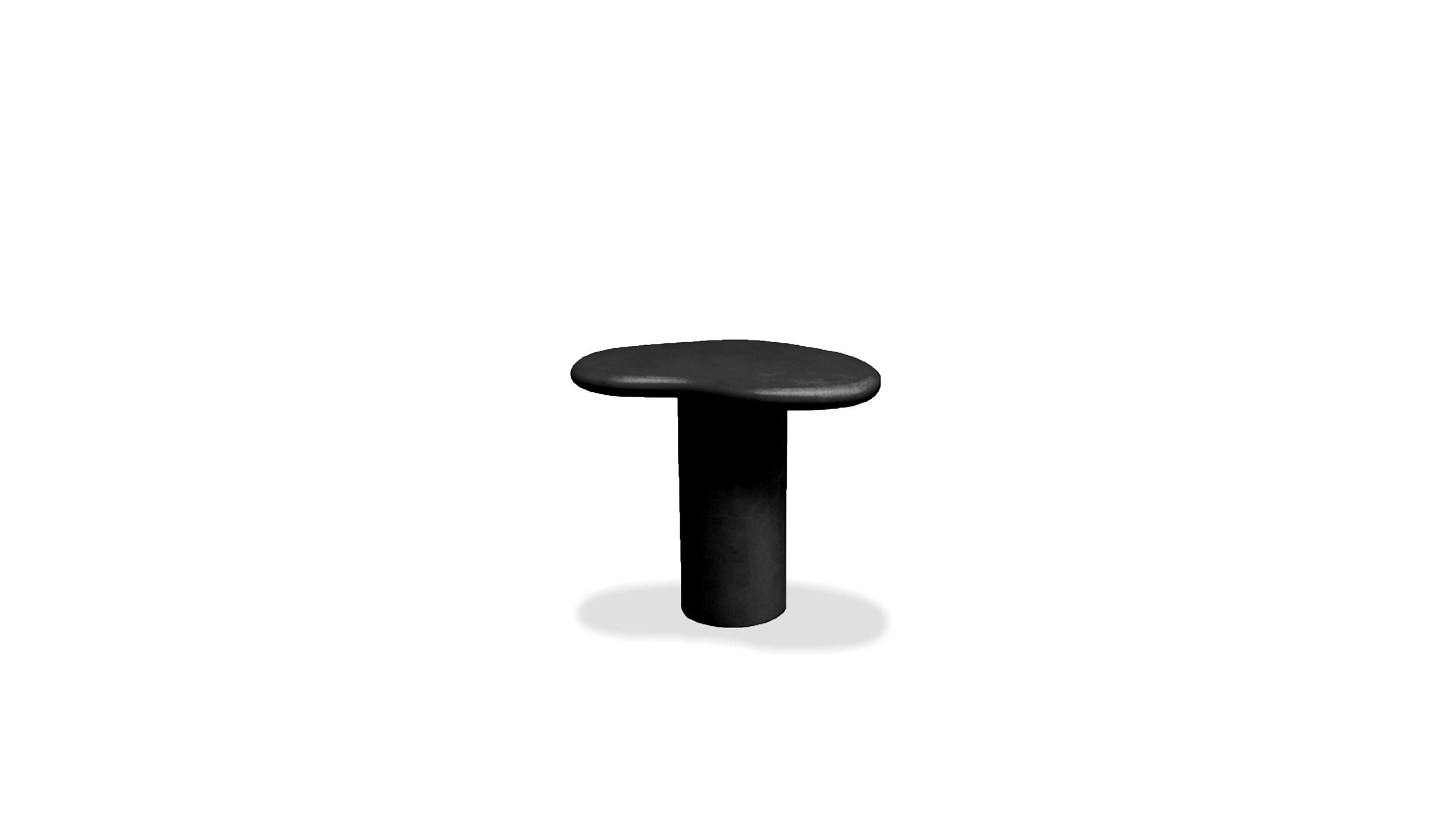 PUDDLE Medium Black MicroSkin Water Resistant End Table 1 PUDDLE Medium Black MicroSkin Water Resistant End Table