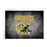 Packers 4x6 Distressed Area Rug Officially Licensed NFL