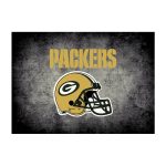 Packers 4x6 Distressed Area Rug Officially Licensed NFL