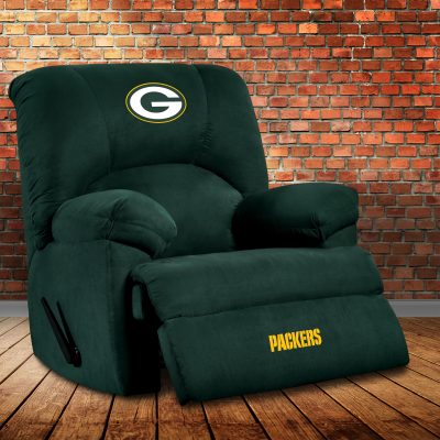 Packers Green Microfiber Embroidered Rocker Recliner Made in USA
