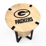 Packers Laser Etched Charging Station Side Table