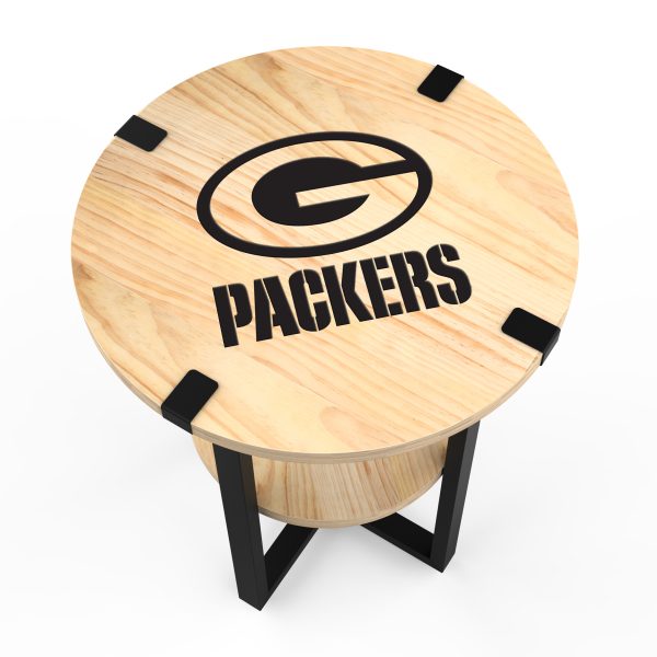 Packers Laser Etched Charging Station Side Table 1