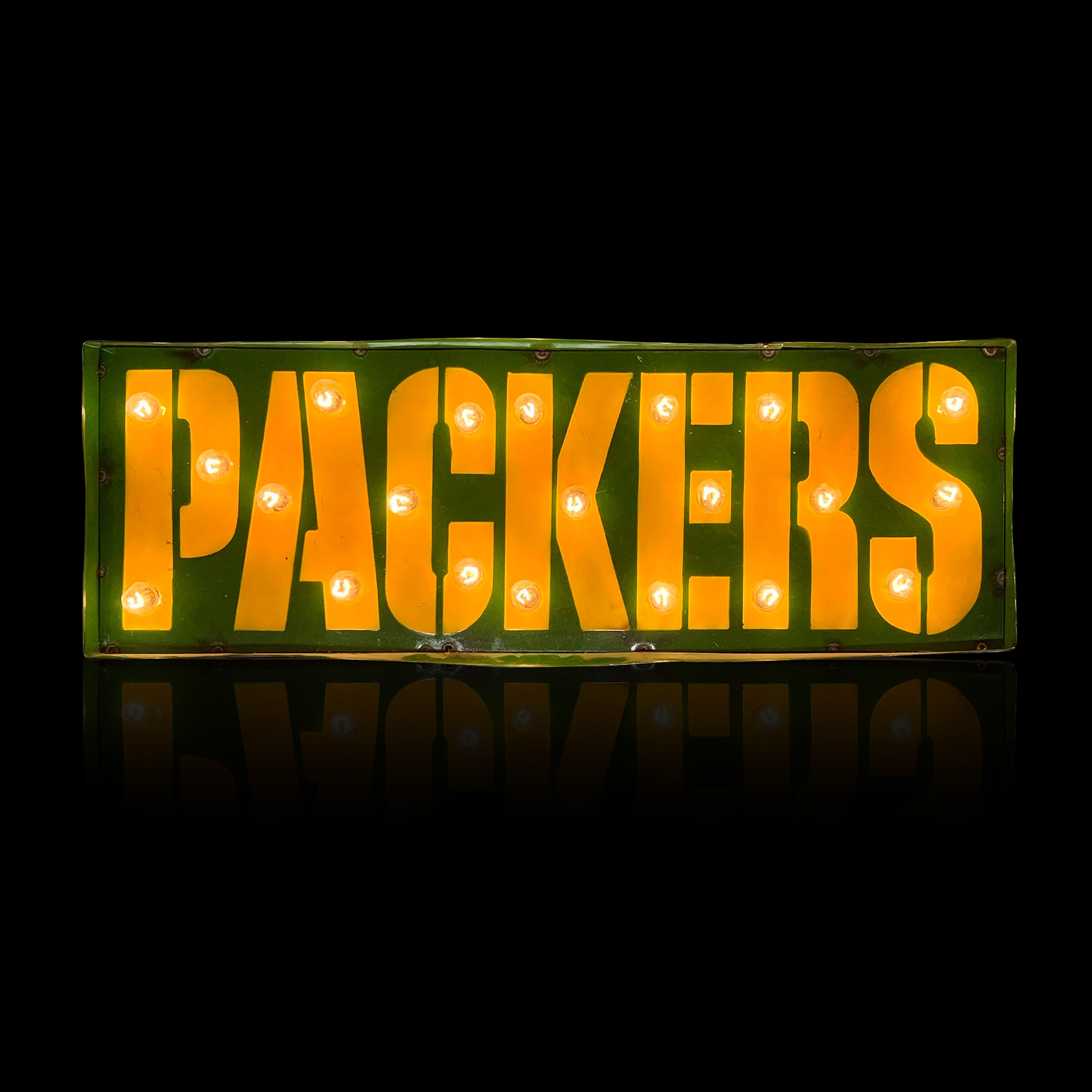 Packers Lighted Recycled Metal Street Sign 3 Packers Lighted Recycled Metal Street Sign - Image 3