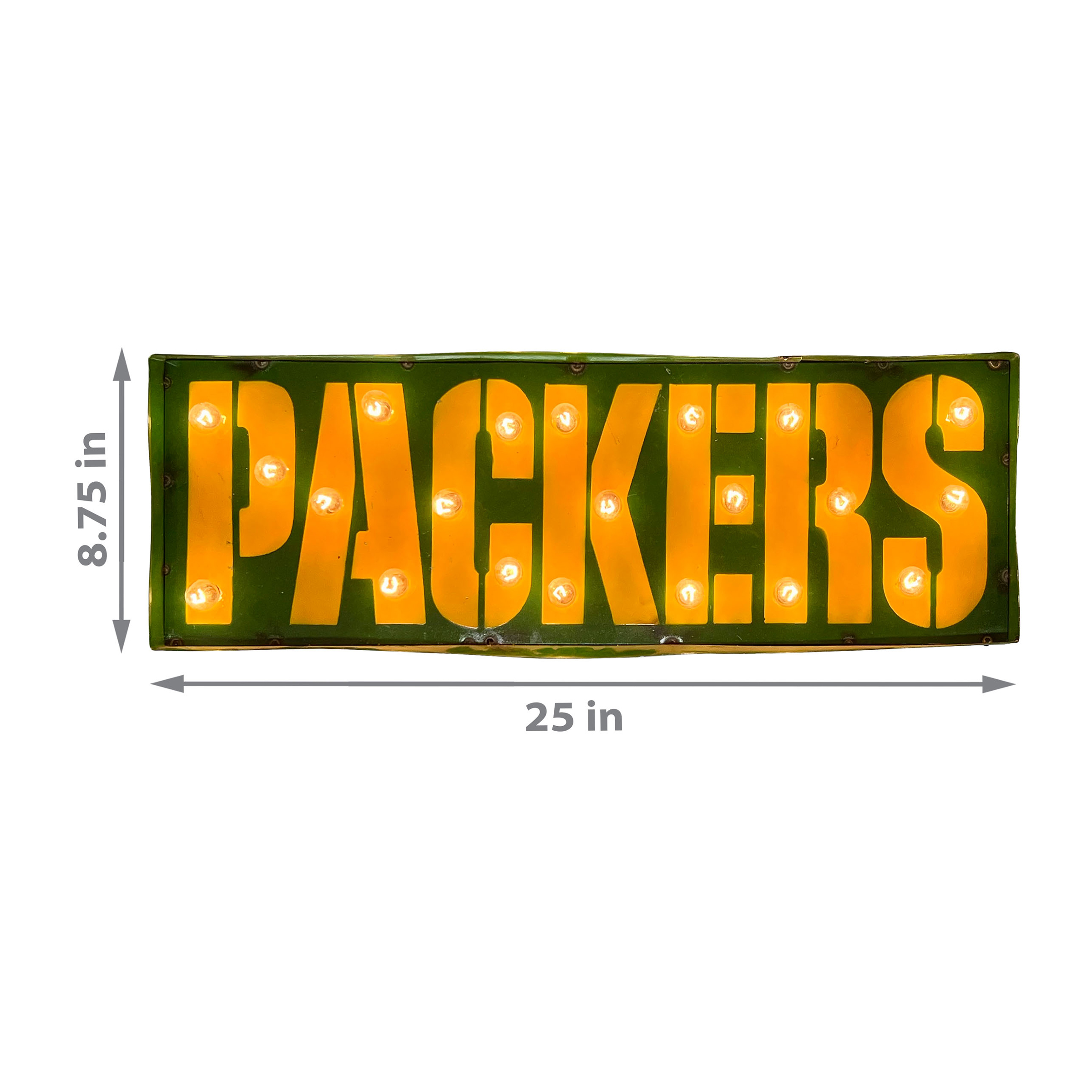 Packers Lighted Recycled Metal Street Sign 4 Packers Lighted Recycled Metal Street Sign - Image 4