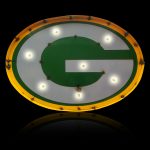 Packers Recycled Metal Lighted Logo Sign NFL Licensed