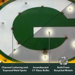 Packers Recycled Metal Lighted Logo Sign NFL Licensed