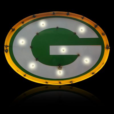 Packers Recycled Metal Lighted Logo Sign NFL Licensed