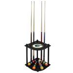 Packers Solid Wood Corner Cue Rack Game Room Addition