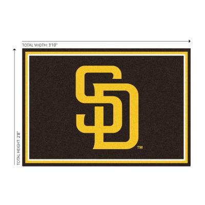 Padres 3x4 Spirit Area Rug Officially Licensed MLB