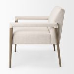 Palisades Cream Upholstery w/ Solid Wood Accent Chair