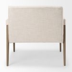 Palisades Cream Upholstery w/ Solid Wood Accent Chair