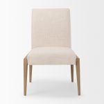 Palisades Cream Upholstery w/ Solid Wood Armless Dining Chair