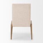 Palisades Cream Upholstery w/ Solid Wood Armless Dining Chair