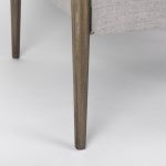 Palisades Gray Fabric w/ Brown Wood Frame Accent Chair