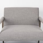 Palisades Gray Fabric w/ Brown Wood Frame Accent Chair