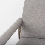 Palisades Gray Fabric w/ Brown Wood Frame Accent Chair