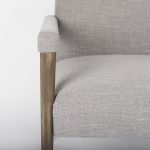 Palisades Gray Fabric w/ Brown Wood Frame Accent Chair