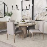 Palisades Gray Upholstery w/ Solid Wood Armless Dining Chair