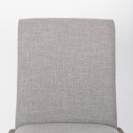 Palisades Gray Upholstery w/ Solid Wood Armless Dining Chair