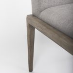 Palisades Gray Upholstery w/ Solid Wood Armless Dining Chair