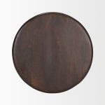 Palmera Dark Brown Wood Pedestal Accent Table
