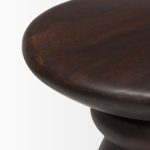 Palmera Dark Brown Wood Pedestal Accent Table