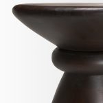 Palmera Dark Brown Wood Pedestal Accent Table