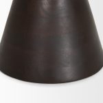 Palmera Dark Brown Wood Pedestal Accent Table