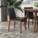 White Solid Wood Round Mid-Century Dining Table for Small Spaces 6 White Solid Wood Round Mid-Century Dining Table for Small Spaces